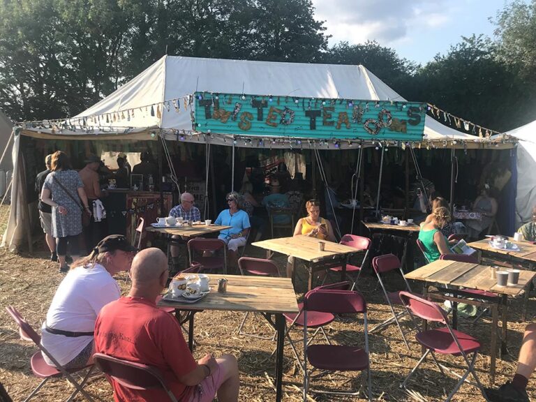 Twisted Tea Rooms tent at Wickham Festiva